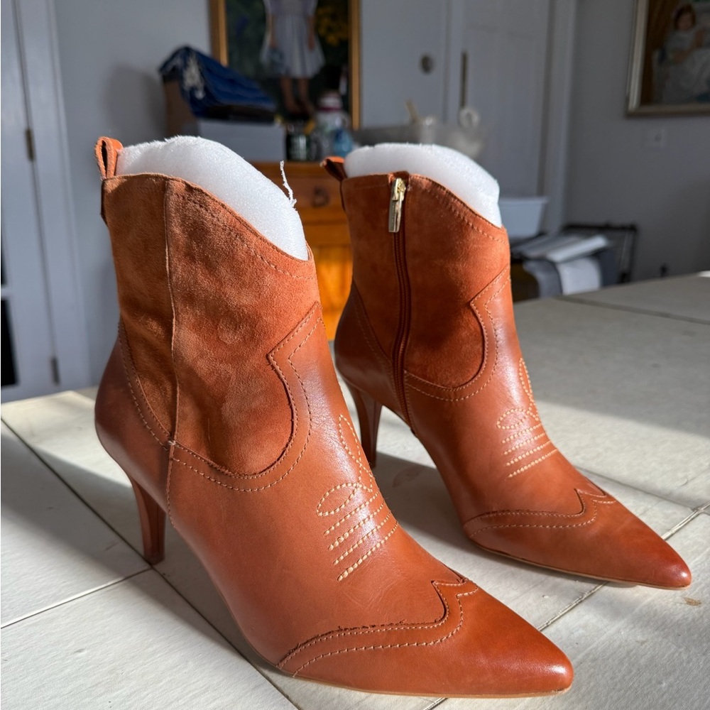 Vince Camuto Tan Ankle Boots